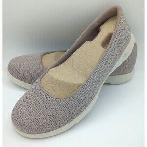 New Skechers Go Walk Lite Slip On Bliss Taupe Sneakers Size 8.5 Washable